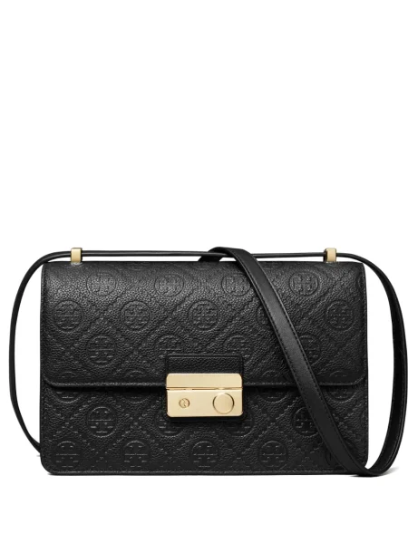 Geanta de piele Tory Burch din piele negru
