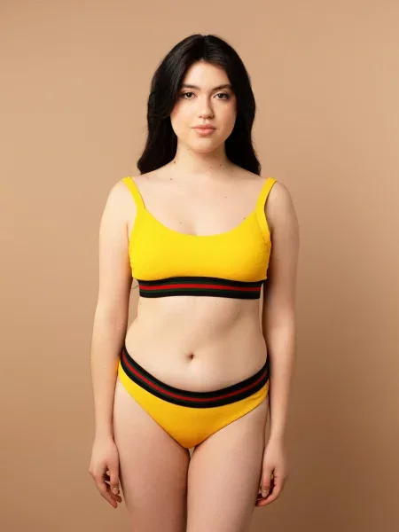 Нижня частина купальника brabrabra поліамід/еластан жовтий