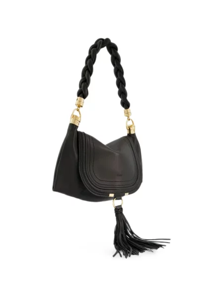 Fular Chloé din piele negru