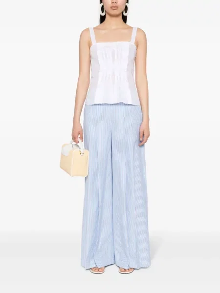 Palazzo kelnės Alberta Ferretti mėlyna