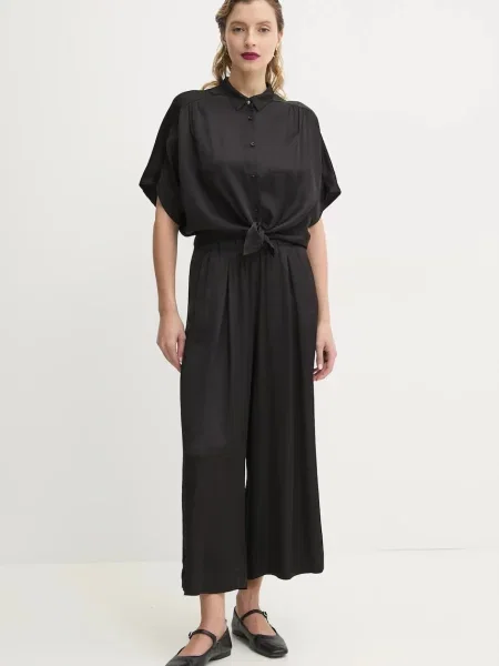 Сорочка Sessun relaxed класичний комір чорний