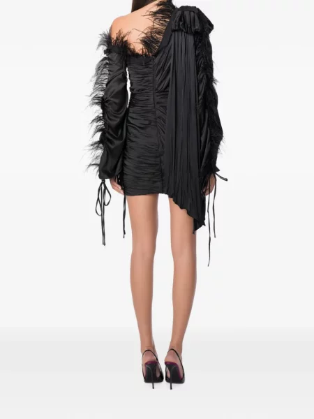 Rochie mini Norina St cu pene negru