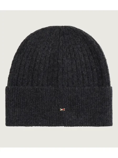 Tommy Hilfiger Căciulă Th Cable Enamel Flag Negru gri