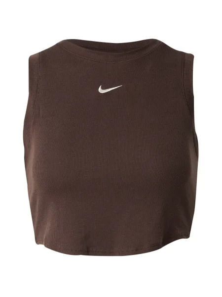 Nike Sportswear Top ESSENTIAL ciocolatiu alb