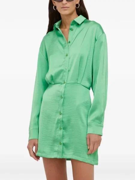 Mini rochie mini Samsøe Samsøe de costum mini verde