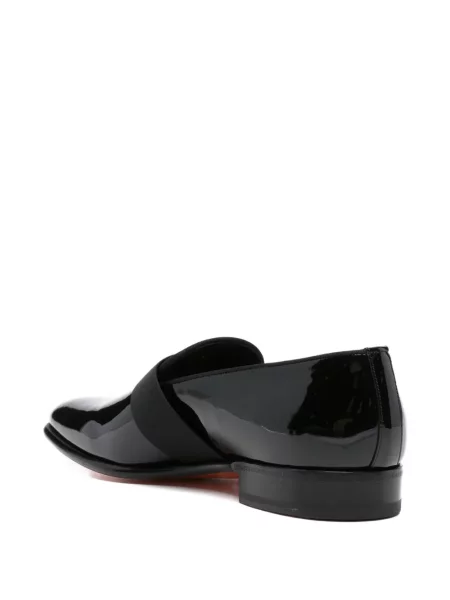 Pantofi loafer Santoni din piele negru
