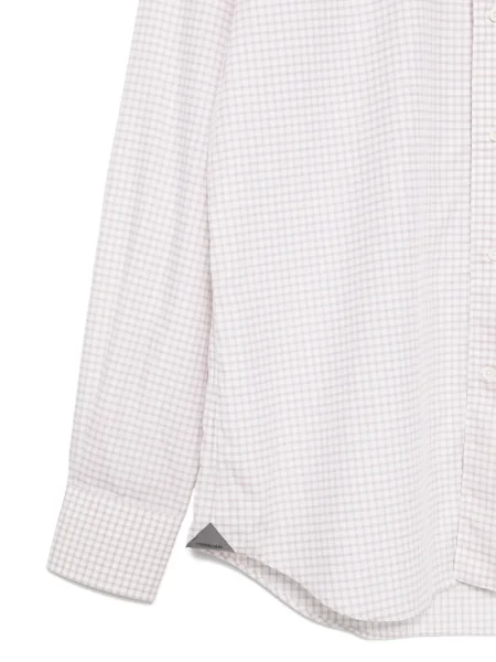 Карирана дълго риза Corneliani с принт бяло