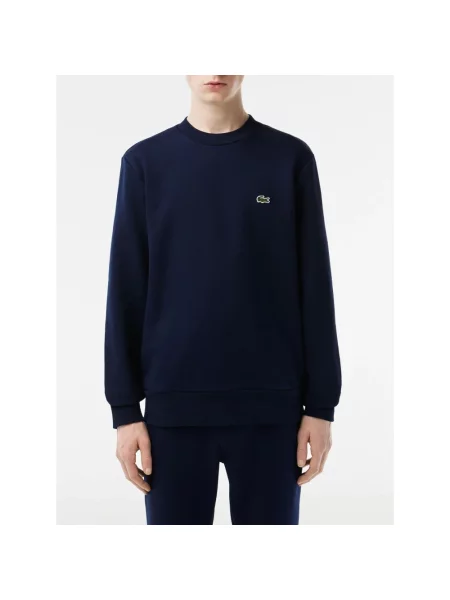 Lacoste bluza z bawełną niebieska