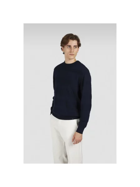 Sweter Paul & Shark z dekoltem w serek niebieski
