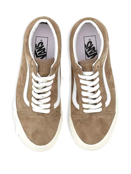 Sneakerși Vans Old Skool din piele de căprioară maro