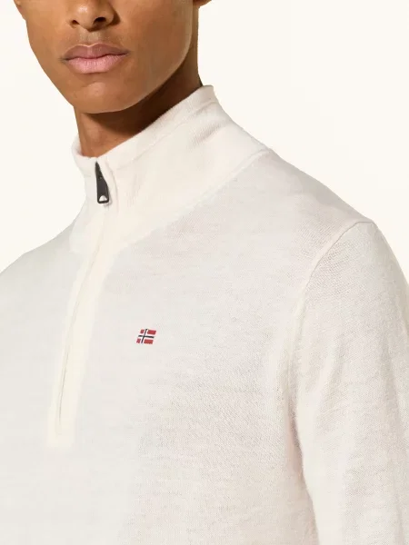 Napapijri Sweter Typu Troyer Damavand beige beżowy