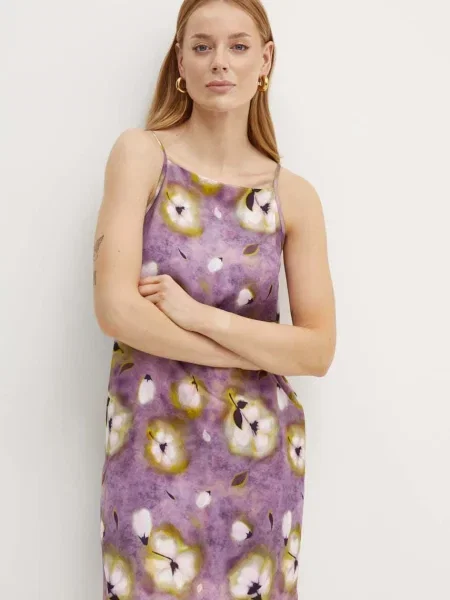 MAX&Co. sukienka mini rozkloszowana fioletowy