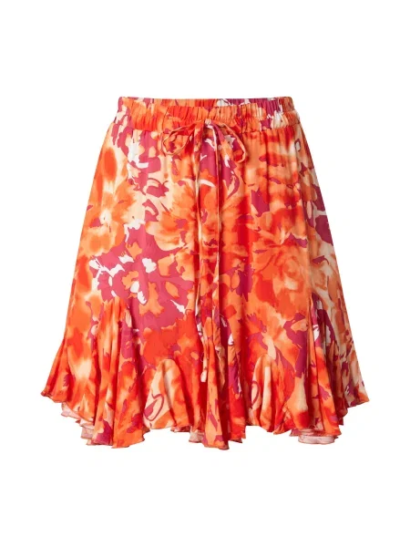 Hailys Fustă mov zmeură / portocaliu / roșu alb