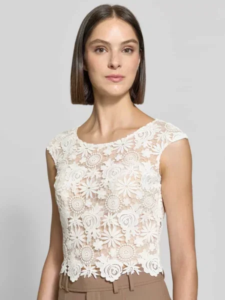 Bluzka Luxuar Fashion koronkowa biała