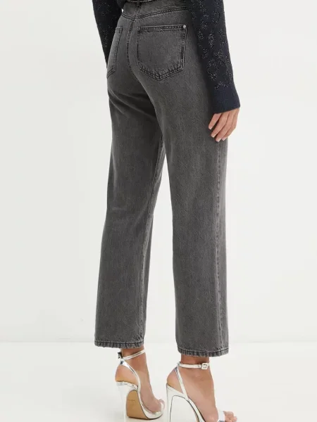 Džíny Morgan PSTRASS high waist PSTRASS šedé
