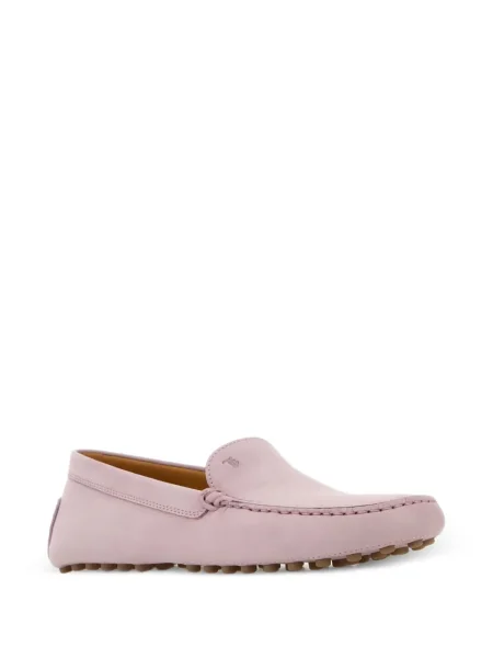 Pantofi loafer Tod's din piele de căprioară roz