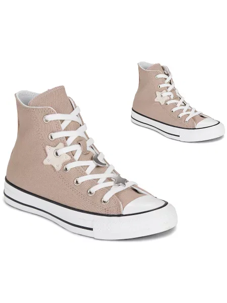 Členkové topánky Converse béžová