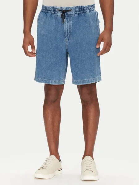 BOSS Дънкови шорти син