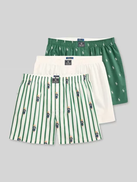 Szorty bokserki z czystej bawełny w zestaw 3 szt. Polo Ralph Lauren Underwear niebieskie