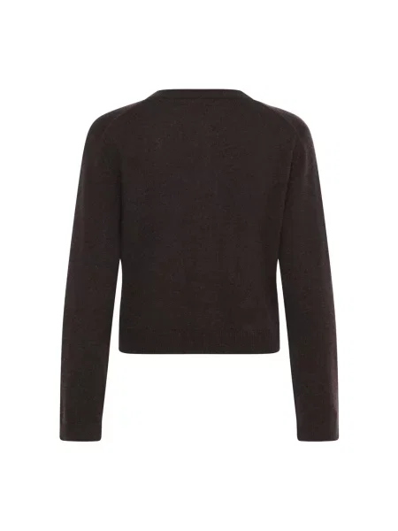 Dzianinowy sweter Part Two brązowy