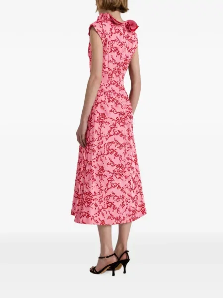 Rochie midi Alberta Ferretti cu model floral cu imagine roz