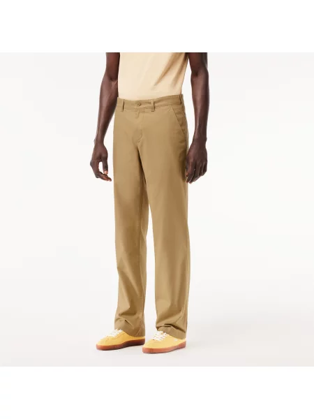 Lacoste Spodnie Straight Fit beżowy