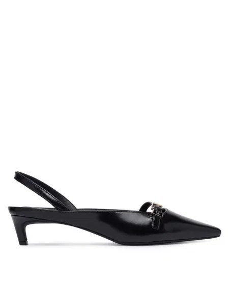 TOMMY HILFIGER Γόβες slingback Kitten Heel Slingbacks' μαύρο