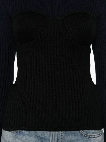 Top Jean Paul Gaultier de lână negru