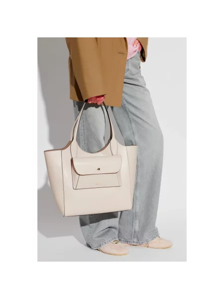 Furla Torebki Kobieta ONE SIZE Skóra Torebka Shopper Lea Medium beżowy