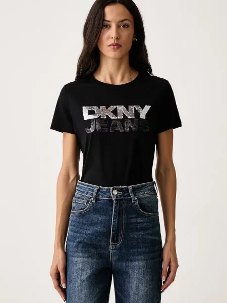 DKNY tricou pentru femei cu negru