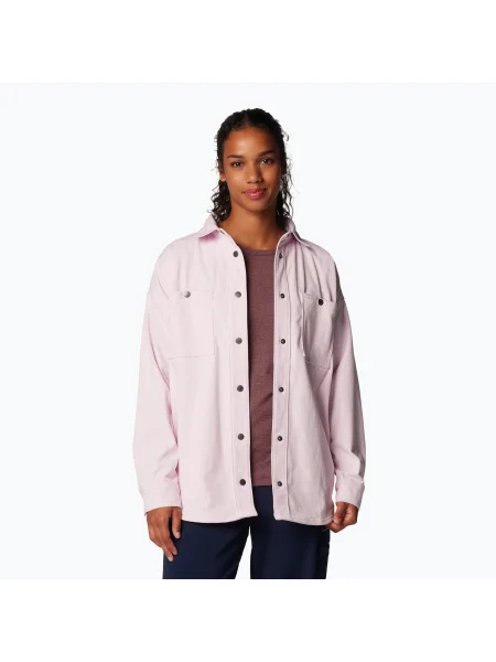 Columbia Blue Point Creek Corduro pink dawn cămașă pentru femei albastru