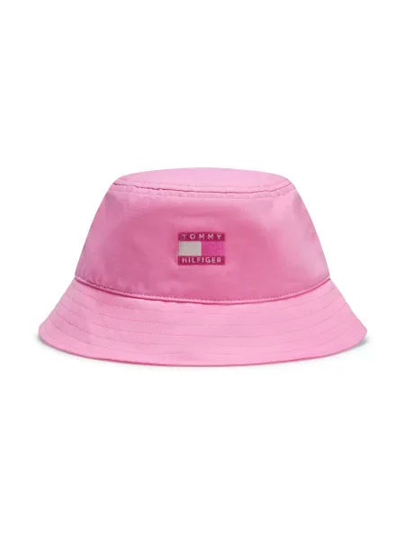 TOMMY HILFIGER Pălărie Kids Tonal Flag Logo roz / magenta alb