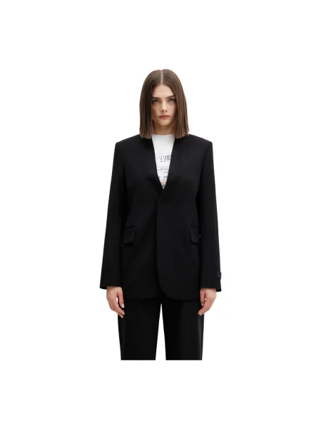 Maison Margiela marynarka z dodatkiem wełny czarna