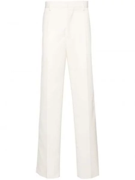 Pantaloni Dsquared2 din țesătură twill alb