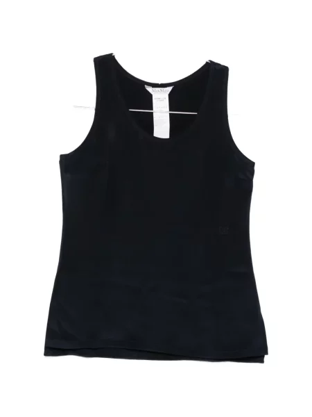 Μεταξωτός τοπ Max Mara μπλε