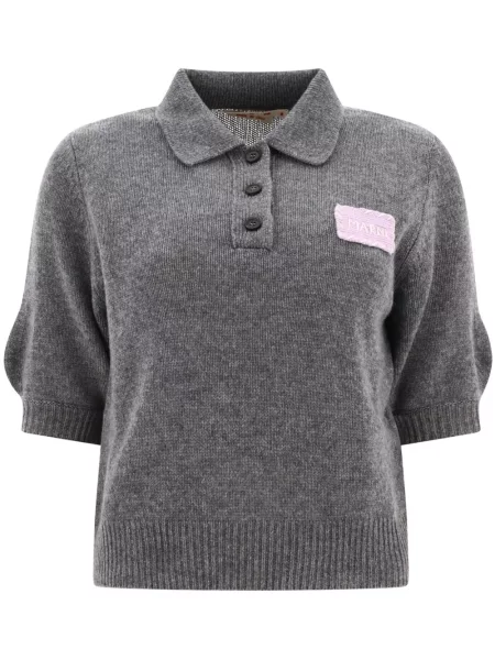 Polo Marni din cașmir gri