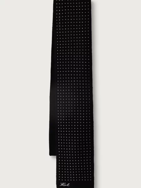 Karl Lagerfeld fular pentru femei cu amestec de lână negru