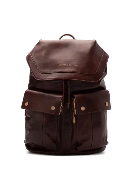 Rucsac Brunello Cucinelli din piele maro