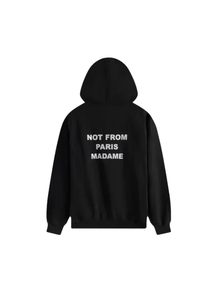 Bluza z kapturem Drole De Monsieur z kapturem z nadrukiem czarna