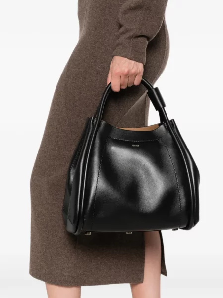 Geantă Max Mara din piele negru