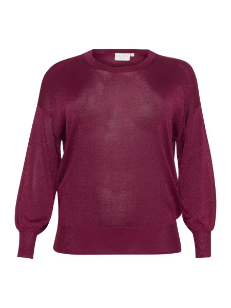 KAFFE CURVE Sveter Ankia burgundská