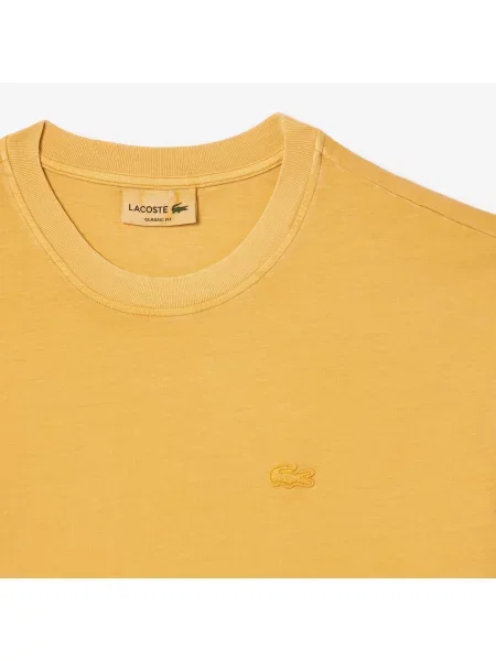 Lacoste Koszulka Natural Dyed Jersey żółta