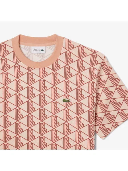 Lacoste Koszulka Z Monogramem brązowy