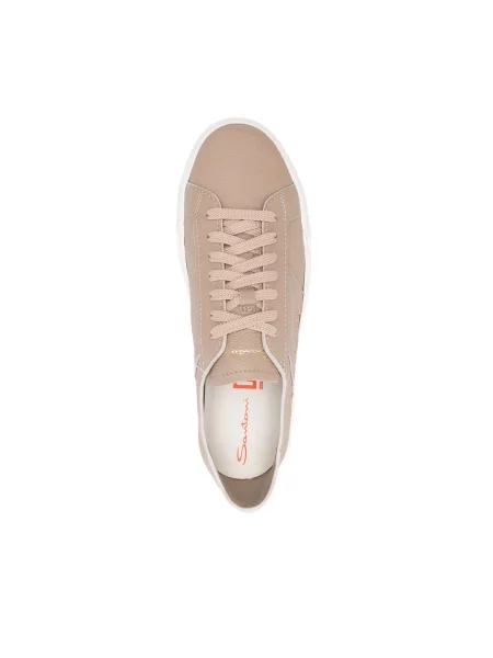 Sneakersy Santoni skórzane beżowe