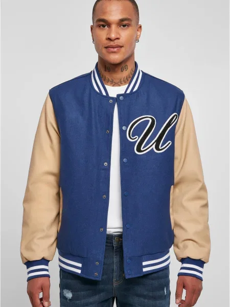 Кожено яке Urban Classics синьо