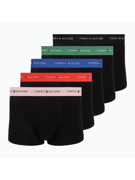 Boxeri pentru bărbați Tommy Hilfiger Trunk WB 5 pack black/fr red/bon pk/als green/no blue negru