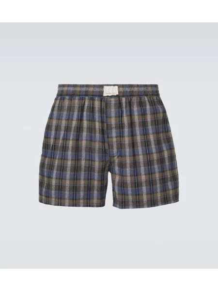 Kostkované boxerky Erl šedé