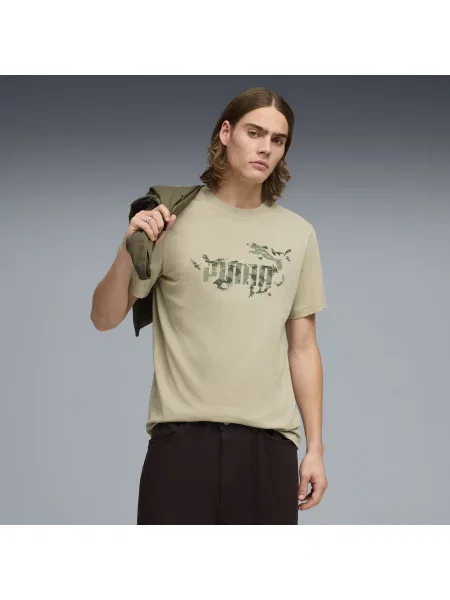 PUMA koszulka Camo Odzież S beżowy