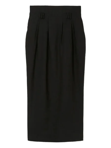 Spódnica midi Mame Kurogouchi do kolan czarna