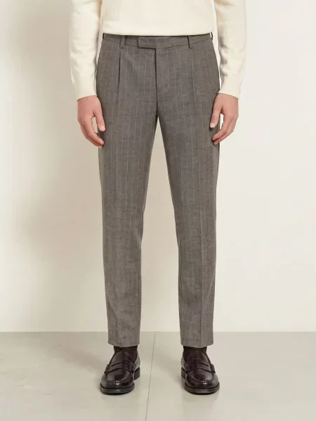 Joop! Spodnie Garniturowe Rennet Extra Slim Fit grau beżowe